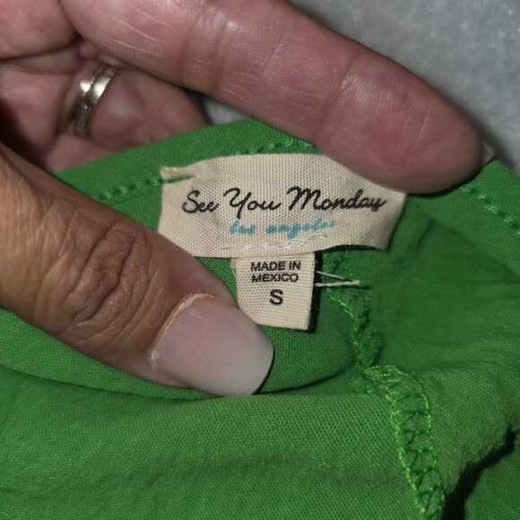 See You Monday Los Angeles Green Halter Mini Dress – Size Small - Picture 6 of 16